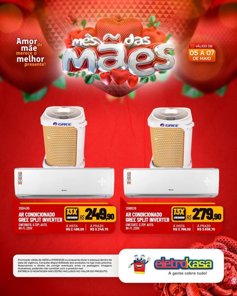 Ofertas e condições imperdíveis no MÊS DAS MÃES nas Lojas eletroKasa, em Rolim de Moura Ofertas e condições imperdíveis no MÊS DAS MÃES nas Lojas eletroKasa, em Rolim de Moura