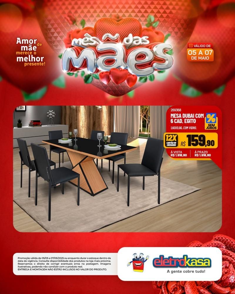 Ofertas e condições imperdíveis no MÊS DAS MÃES nas Lojas eletroKasa, em Rolim de Moura Ofertas e condições imperdíveis no MÊS DAS MÃES nas Lojas eletroKasa, em Rolim de Moura
