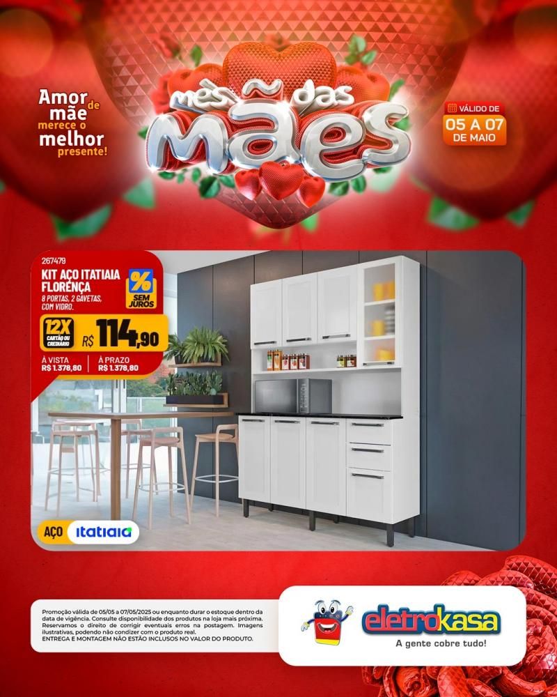 Ofertas e condições imperdíveis no MÊS DAS MÃES nas Lojas eletroKasa, em Rolim de Moura Ofertas e condições imperdíveis no MÊS DAS MÃES nas Lojas eletroKasa, em Rolim de Moura