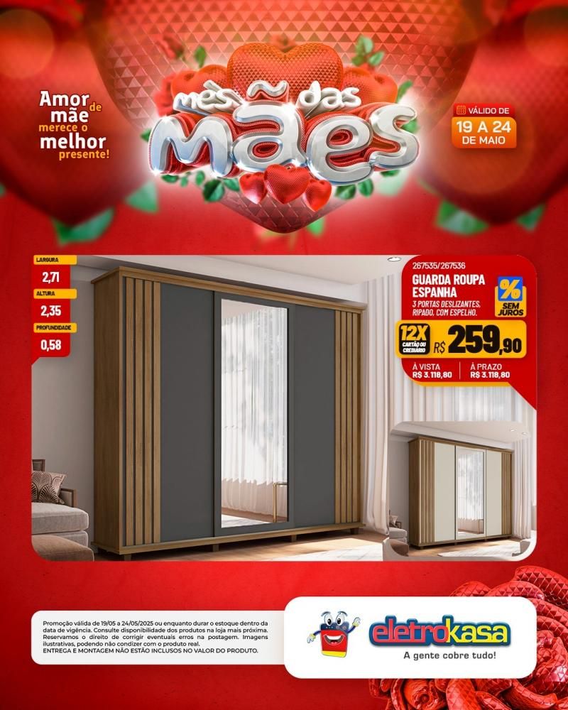 Ofertas especiais no mês das Mães, nas Lojas eletroKasa, em Rolim de Moura Ofertas especiais no mês das Mães, nas Lojas eletroKasa, em Rolim de Moura