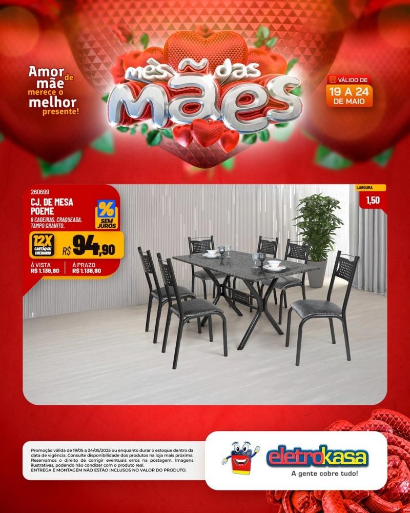 Ofertas especiais no mês das Mães, nas Lojas eletroKasa, em Rolim de Moura Ofertas especiais no mês das Mães, nas Lojas eletroKasa, em Rolim de Moura