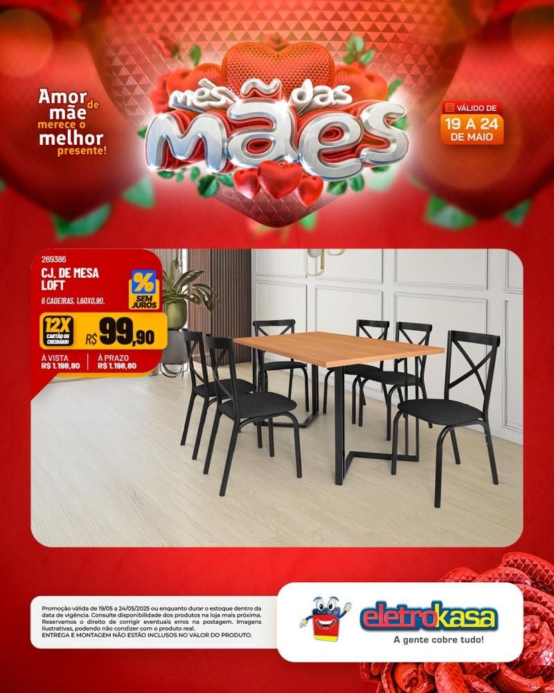 Ofertas especiais no mês das Mães, nas Lojas eletroKasa, em Rolim de Moura Ofertas especiais no mês das Mães, nas Lojas eletroKasa, em Rolim de Moura