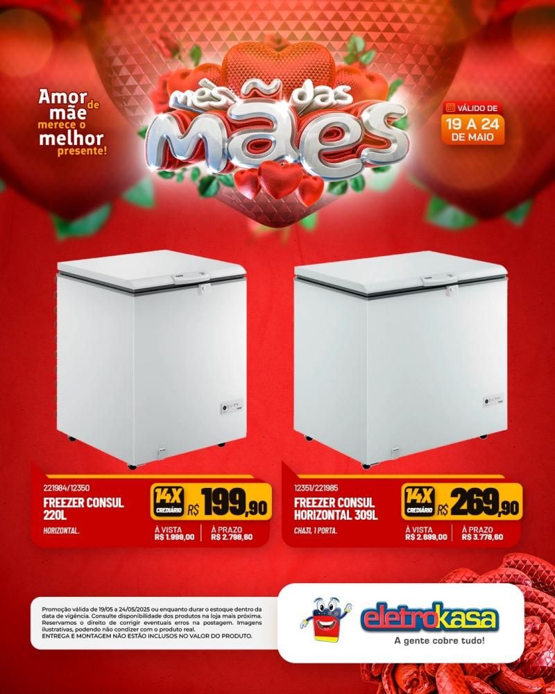 Ofertas especiais no mês das Mães, nas Lojas eletroKasa, em Rolim de Moura Ofertas especiais no mês das Mães, nas Lojas eletroKasa, em Rolim de Moura