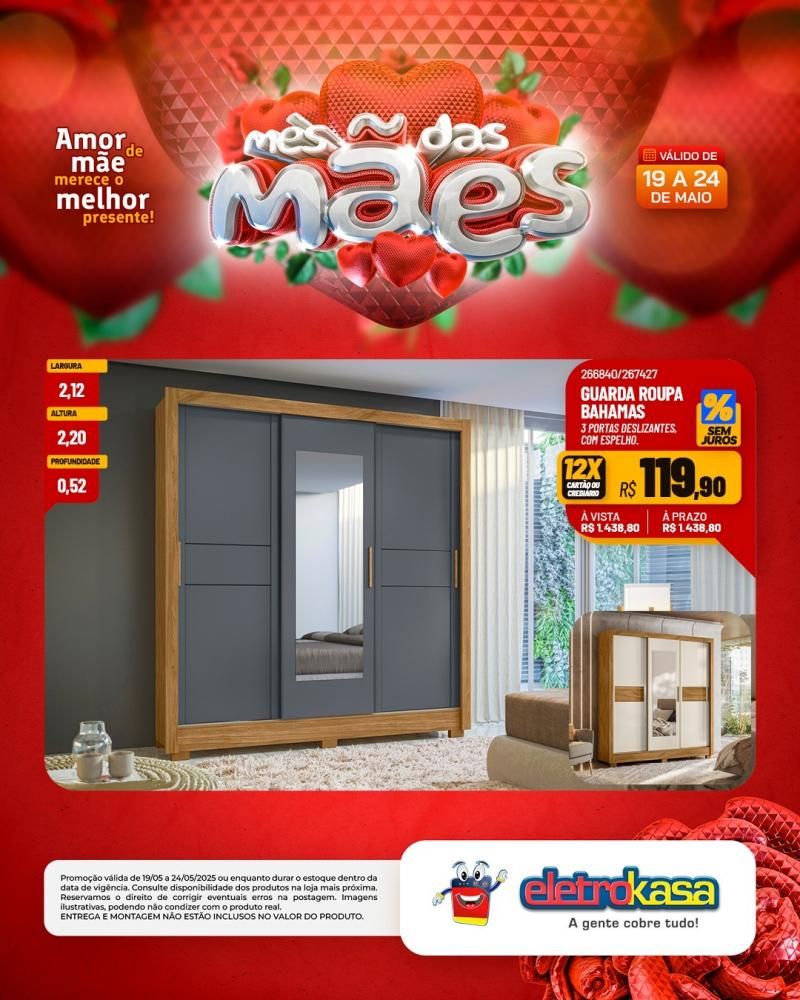 Ofertas especiais no mês das Mães, nas Lojas eletroKasa, em Rolim de Moura Ofertas especiais no mês das Mães, nas Lojas eletroKasa, em Rolim de Moura
