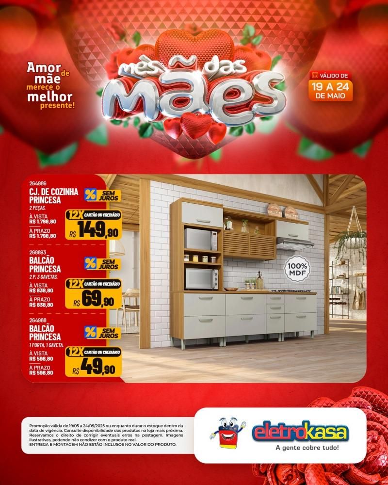 Ofertas especiais no mês das Mães, nas Lojas eletroKasa, em Rolim de Moura Ofertas especiais no mês das Mães, nas Lojas eletroKasa, em Rolim de Moura