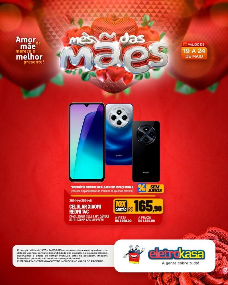 Ofertas especiais no mês das Mães, nas Lojas eletroKasa, em Rolim de Moura Ofertas especiais no mês das Mães, nas Lojas eletroKasa, em Rolim de Moura