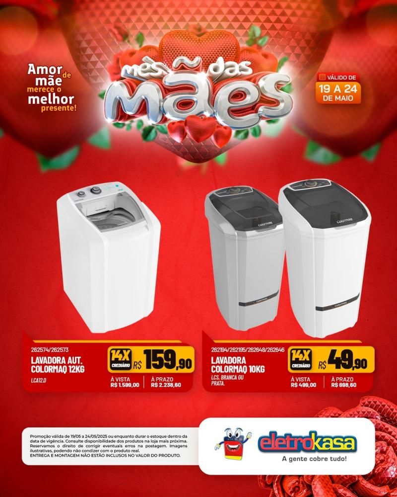 Ofertas especiais no mês das Mães, nas Lojas eletroKasa, em Rolim de Moura Ofertas especiais no mês das Mães, nas Lojas eletroKasa, em Rolim de Moura