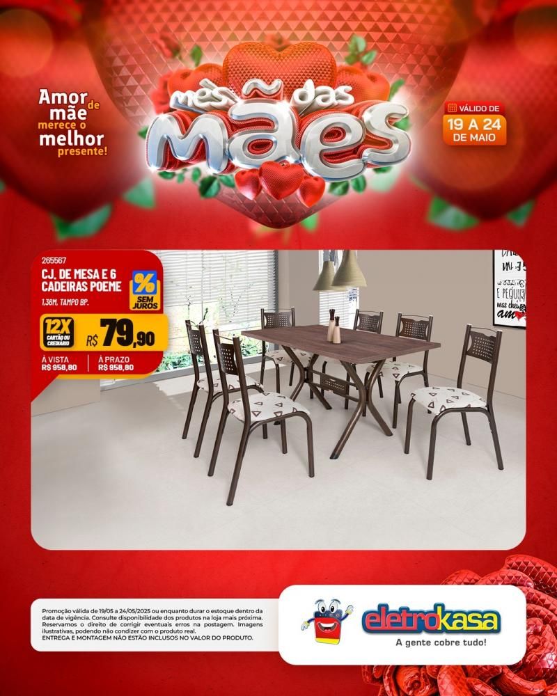 Ofertas especiais no mês das Mães, nas Lojas eletroKasa, em Rolim de Moura Ofertas especiais no mês das Mães, nas Lojas eletroKasa, em Rolim de Moura