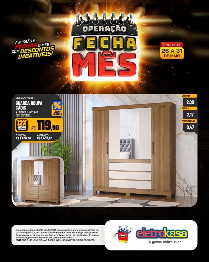 OPERAÇÃO FECHA MÊS, nas Lojas eletroKasa, em Rolim de Moura OPERAÇÃO FECHA MÊS, nas Lojas eletroKasa, em Rolim de Moura