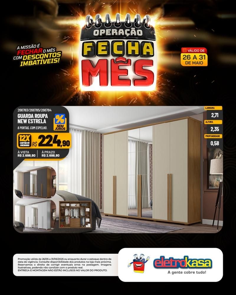 OPERAÇÃO FECHA MÊS, nas Lojas eletroKasa, em Rolim de Moura OPERAÇÃO FECHA MÊS, nas Lojas eletroKasa, em Rolim de Moura