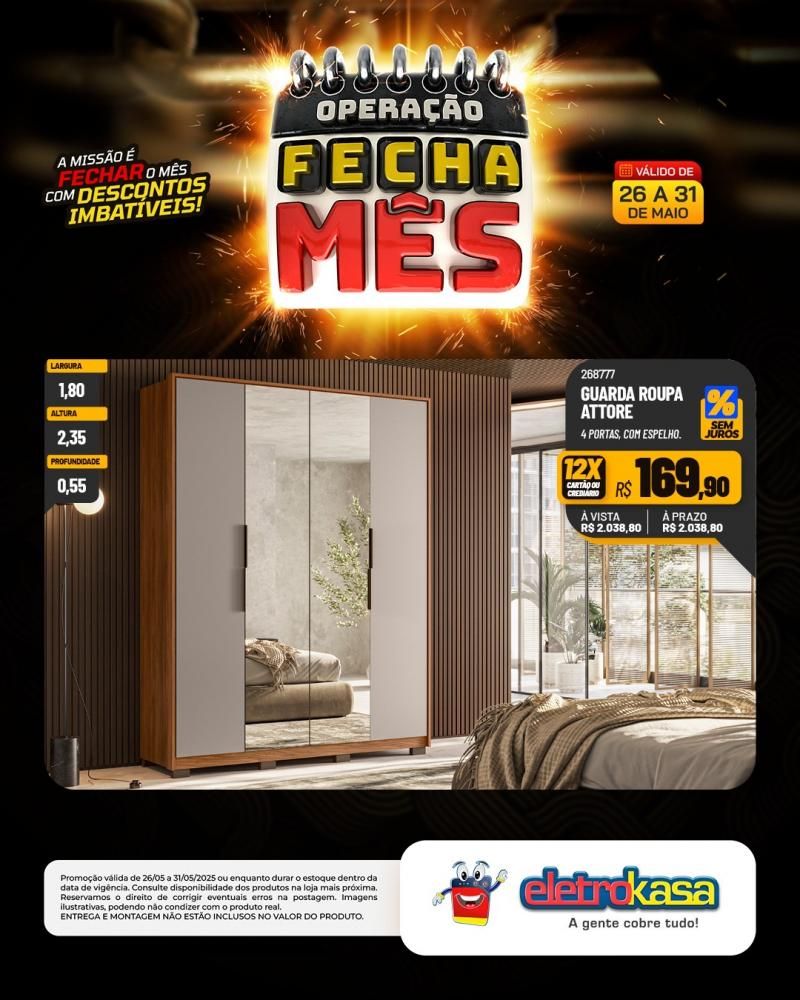 OPERAÇÃO FECHA MÊS, nas Lojas eletroKasa, em Rolim de Moura OPERAÇÃO FECHA MÊS, nas Lojas eletroKasa, em Rolim de Moura