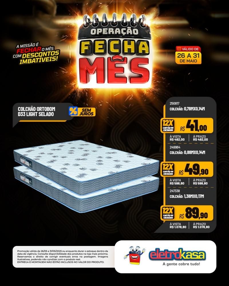 OPERAÇÃO FECHA MÊS, nas Lojas eletroKasa, em Rolim de Moura OPERAÇÃO FECHA MÊS, nas Lojas eletroKasa, em Rolim de Moura