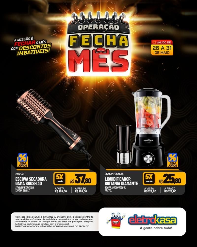 OPERAÇÃO FECHA MÊS, nas Lojas eletroKasa, em Rolim de Moura OPERAÇÃO FECHA MÊS, nas Lojas eletroKasa, em Rolim de Moura