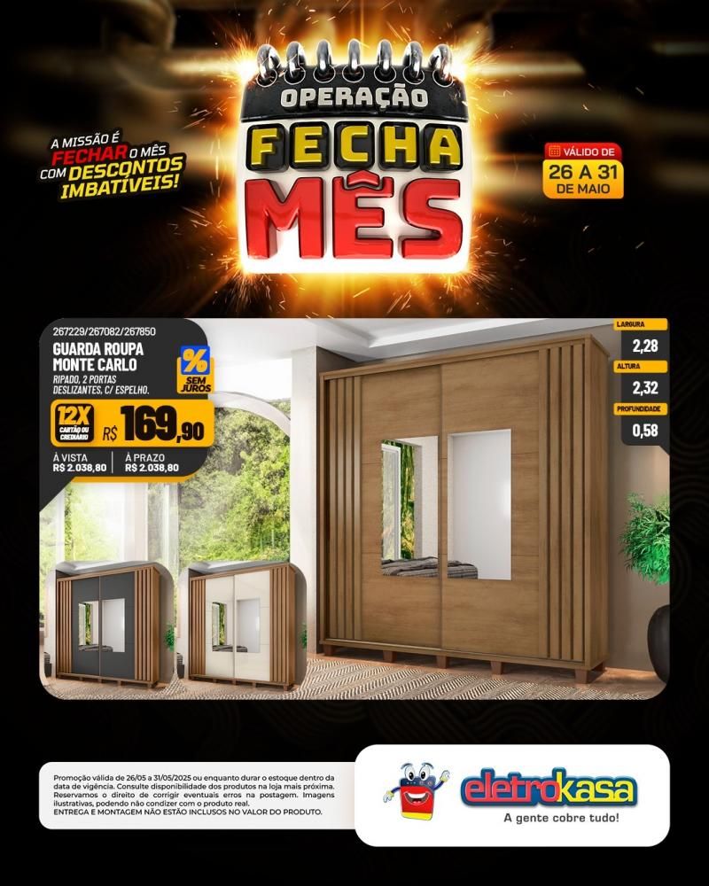 OPERAÇÃO FECHA MÊS, nas Lojas eletroKasa, em Rolim de Moura OPERAÇÃO FECHA MÊS, nas Lojas eletroKasa, em Rolim de Moura