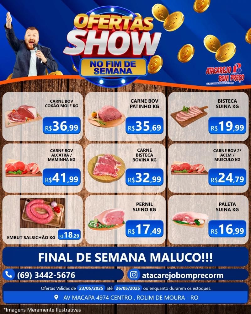 Show de ofertas do final de semana no ATACAREJO BOM PREÇO em Rolim de Moura Show de ofertas do final de semana no ATACAREJO BOM PREÇO em Rolim de Moura