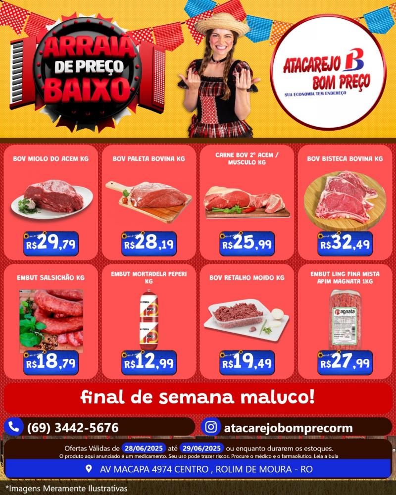 Arraiá de preço baixo no ATACAREJO BOM PREÇO, em Rolim de Moura Arraiá de preço baixo no ATACAREJO BOM PREÇO, em Rolim de Moura