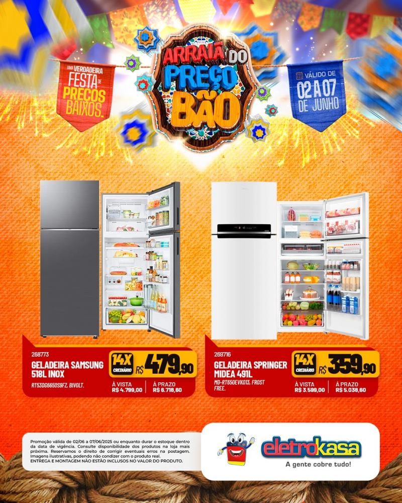 ARRAIÁ DO PREÇO BÃO, nas Lojas eletroKasa, em Rolim de Moura ARRAIÁ DO PREÇO BÃO, nas Lojas eletroKasa, em Rolim de Moura