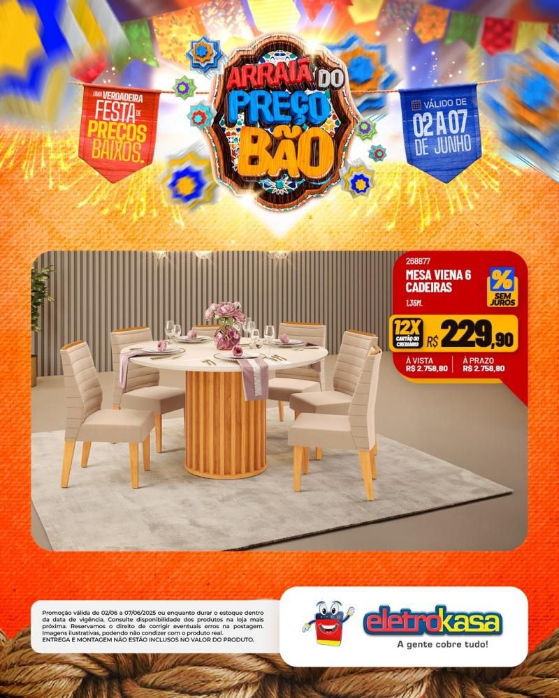 ARRAIÁ DO PREÇO BÃO, nas Lojas eletroKasa, em Rolim de Moura ARRAIÁ DO PREÇO BÃO, nas Lojas eletroKasa, em Rolim de Moura