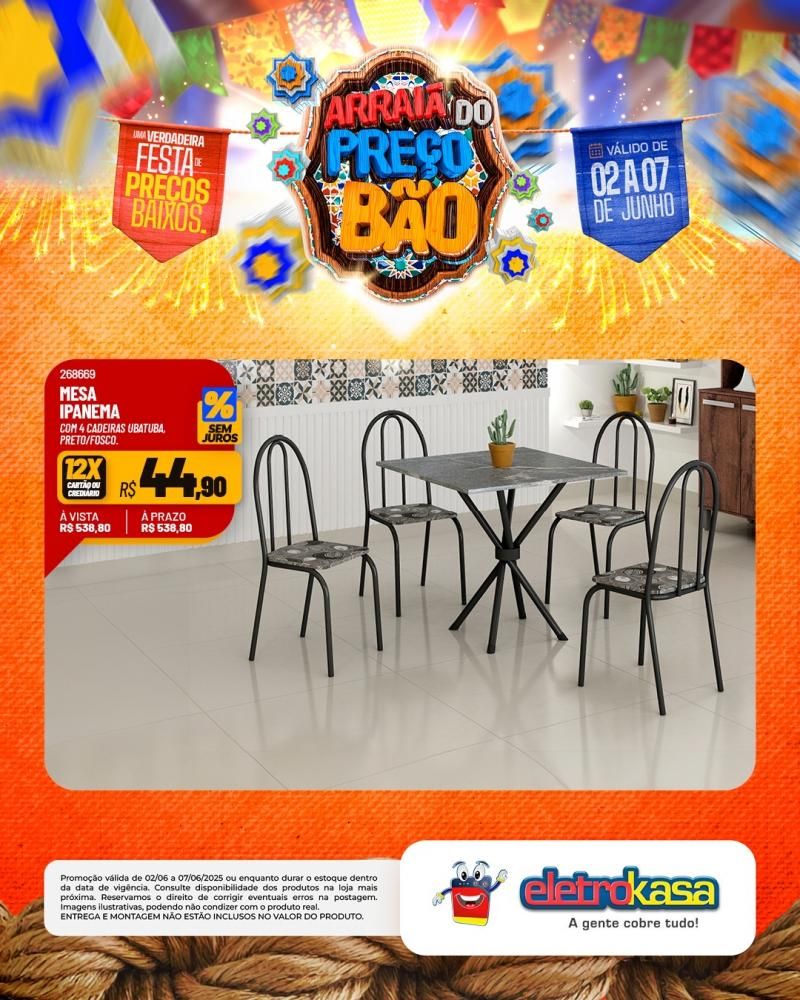 ARRAIÁ DO PREÇO BÃO, nas Lojas eletroKasa, em Rolim de Moura ARRAIÁ DO PREÇO BÃO, nas Lojas eletroKasa, em Rolim de Moura