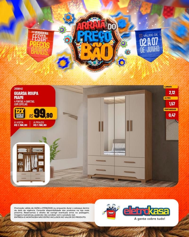 ARRAIÁ DO PREÇO BÃO, nas Lojas eletroKasa, em Rolim de Moura ARRAIÁ DO PREÇO BÃO, nas Lojas eletroKasa, em Rolim de Moura