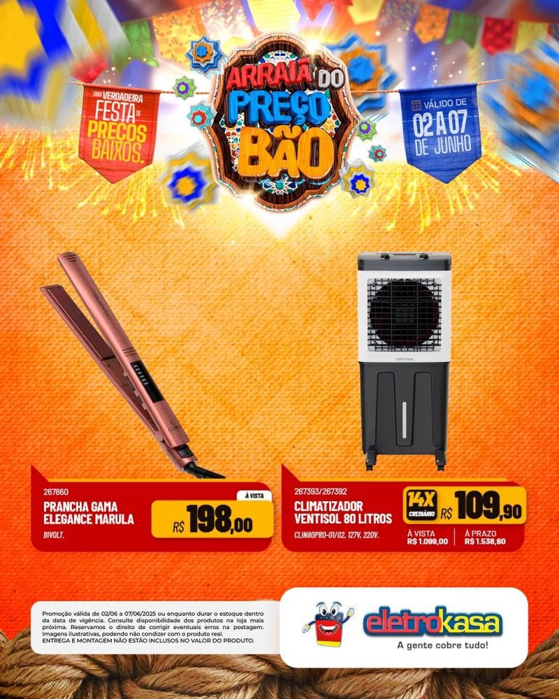 ARRAIÁ DO PREÇO BÃO, nas Lojas eletroKasa, em Rolim de Moura ARRAIÁ DO PREÇO BÃO, nas Lojas eletroKasa, em Rolim de Moura