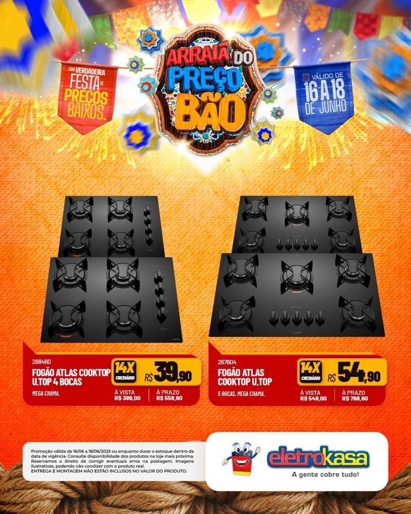 ARRAIÁ DO PREÇO BÃO, nas Lojas eletroKasa, em Rolim de Moura ARRAIÁ DO PREÇO BÃO, nas Lojas eletroKasa, em Rolim de Moura