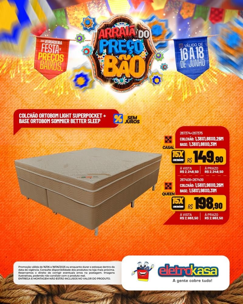 ARRAIÁ DO PREÇO BÃO, nas Lojas eletroKasa, em Rolim de Moura ARRAIÁ DO PREÇO BÃO, nas Lojas eletroKasa, em Rolim de Moura