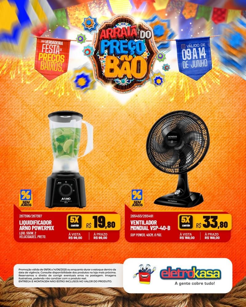 Festa de Preços Baixos, nas Lojas eletroKasa, em Rolim de Moura Festa de Preços Baixos, nas Lojas eletroKasa, em Rolim de Moura