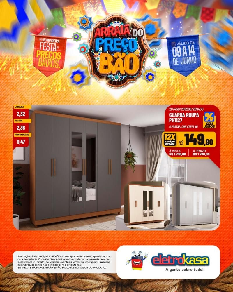 Festa de Preços Baixos, nas Lojas eletroKasa, em Rolim de Moura Festa de Preços Baixos, nas Lojas eletroKasa, em Rolim de Moura