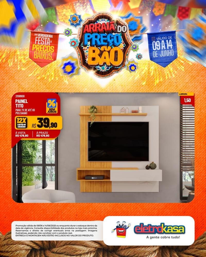 Festa de Preços Baixos, nas Lojas eletroKasa, em Rolim de Moura Festa de Preços Baixos, nas Lojas eletroKasa, em Rolim de Moura