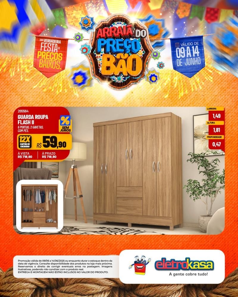 Festa de Preços Baixos, nas Lojas eletroKasa, em Rolim de Moura Festa de Preços Baixos, nas Lojas eletroKasa, em Rolim de Moura