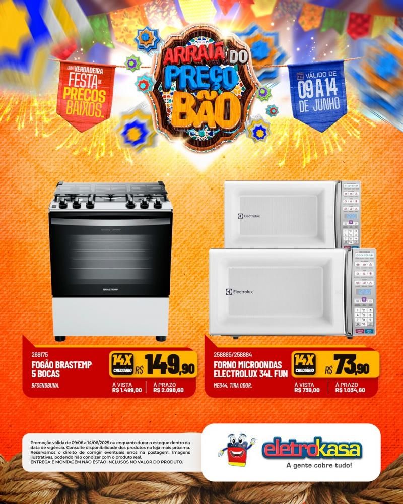 Festa de Preços Baixos, nas Lojas eletroKasa, em Rolim de Moura Festa de Preços Baixos, nas Lojas eletroKasa, em Rolim de Moura