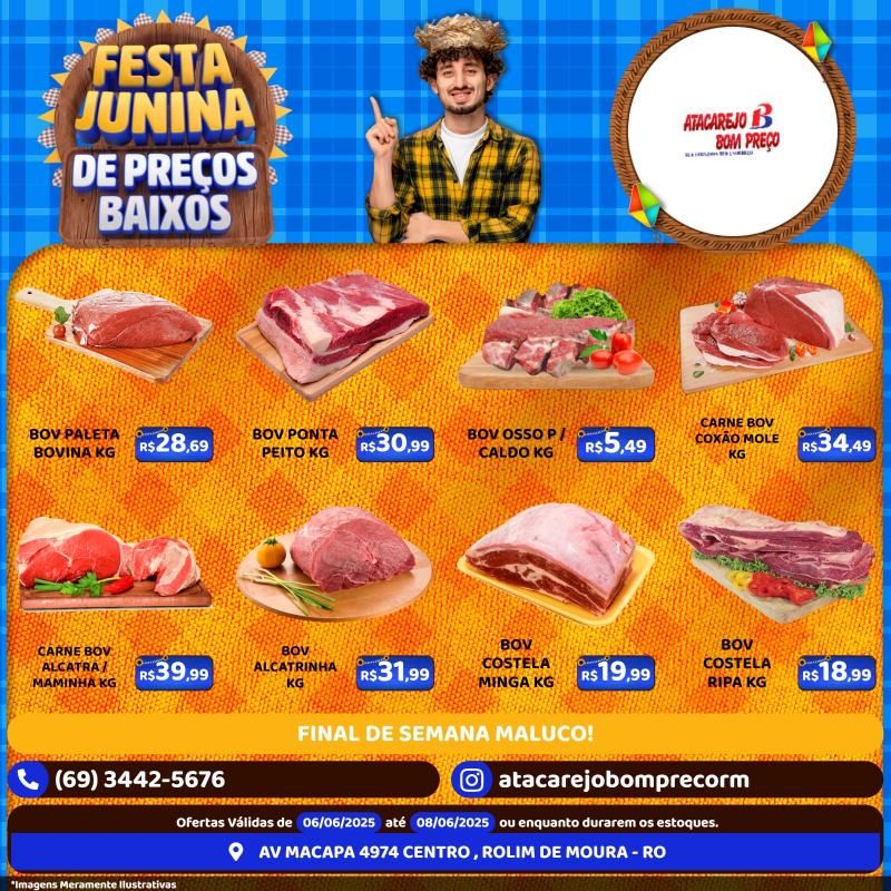 Festa Junina de preços baixos no ATACAREJO BOM PREÇO em Rolim de Moura Festa Junina de preços baixos no ATACAREJO BOM PREÇO em Rolim de Moura