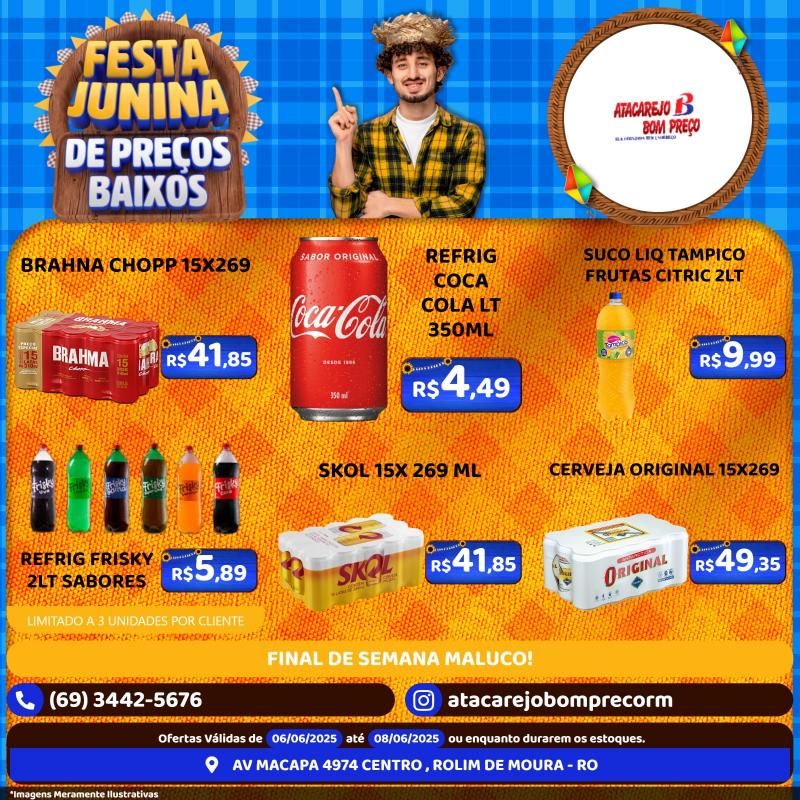 Festa Junina de preços baixos no ATACAREJO BOM PREÇO em Rolim de Moura Festa Junina de preços baixos no ATACAREJO BOM PREÇO em Rolim de Moura