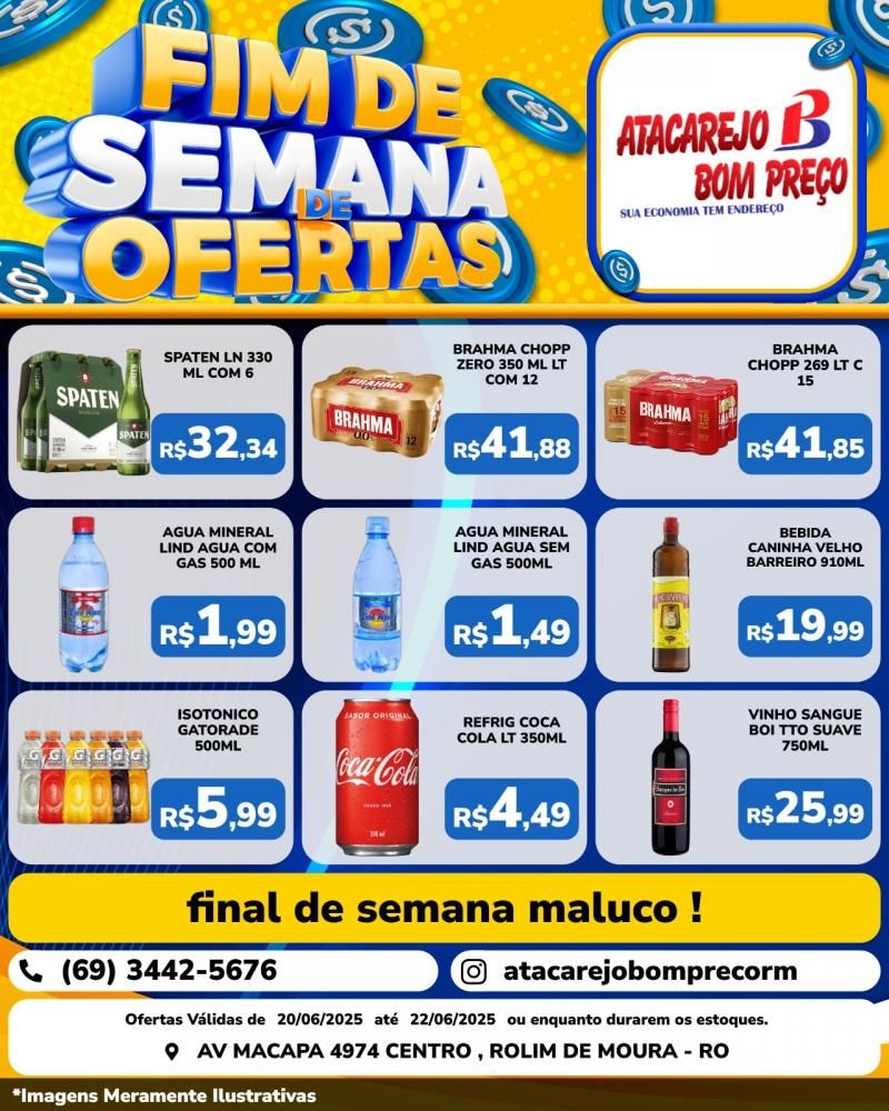 FIM DE SEMANA DE OFERTAS no ATACAREJO BOM PREÇO, em Rolim de Moura FIM DE SEMANA DE OFERTAS no ATACAREJO BOM PREÇO, em Rolim de Moura