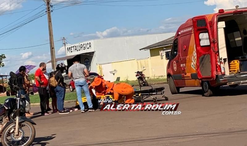 Quarto acidente de trânsito do dia envolveu carro e moto e deixou uma pessoa ferida, em Rolim de Moura Quarto acidente de trânsito do dia envolveu carro e moto e deixou uma pessoa ferida, em Rolim de Moura