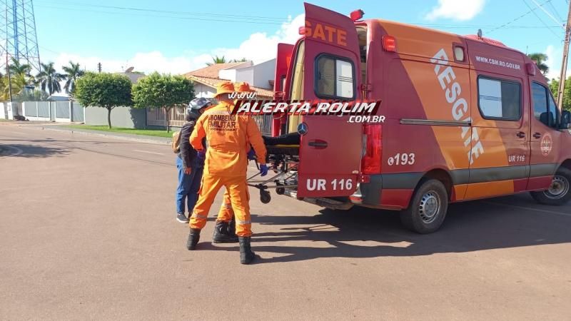 Quarto acidente de trânsito do dia envolveu carro e moto e deixou uma pessoa ferida, em Rolim de Moura Quarto acidente de trânsito do dia envolveu carro e moto e deixou uma pessoa ferida, em Rolim de Moura