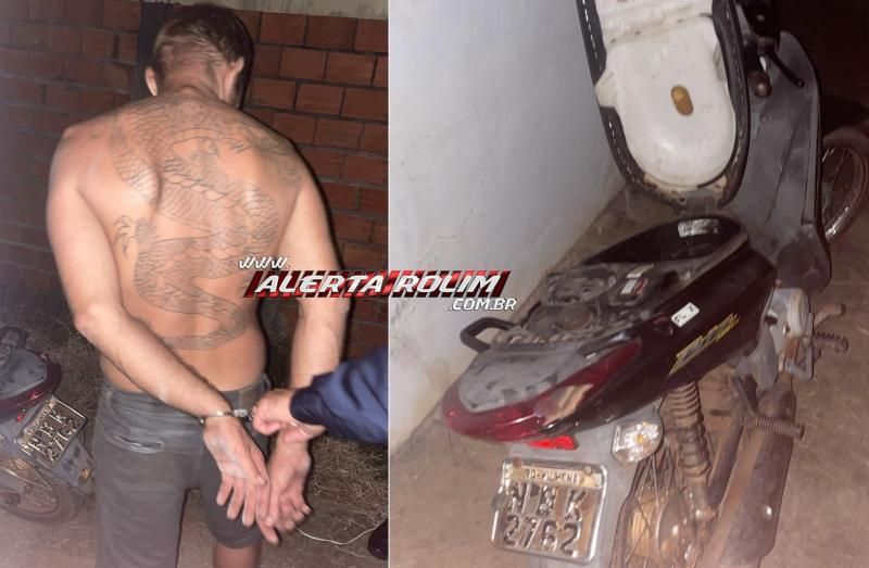 VÍDEO - Após furto em comércio, indivíduo foi preso pela PM, em Rolim de Moura; motocicleta e produtos furtados foram recuperados VÍDEO - Após furto em comércio, indivíduo foi preso pela PM, em Rolim de Moura; motocicleta e produtos furtados foram recuperados