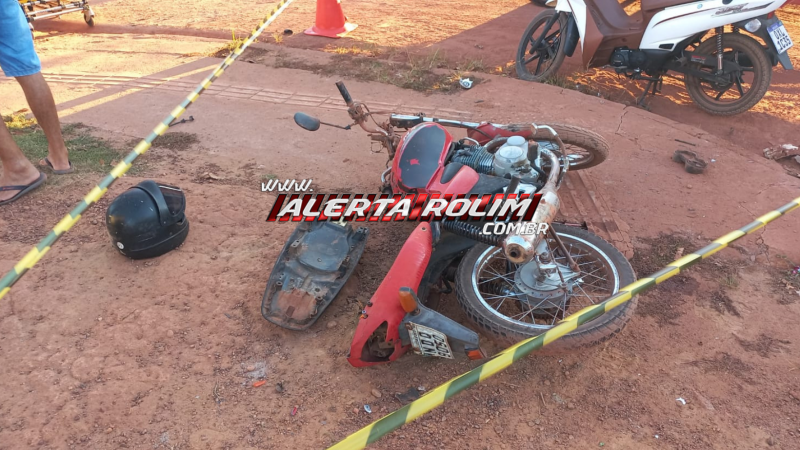Acidente entre motocicletas deixa mulher ferida em Rolim de Moura Acidente entre motocicletas deixa mulher ferida em Rolim de Moura