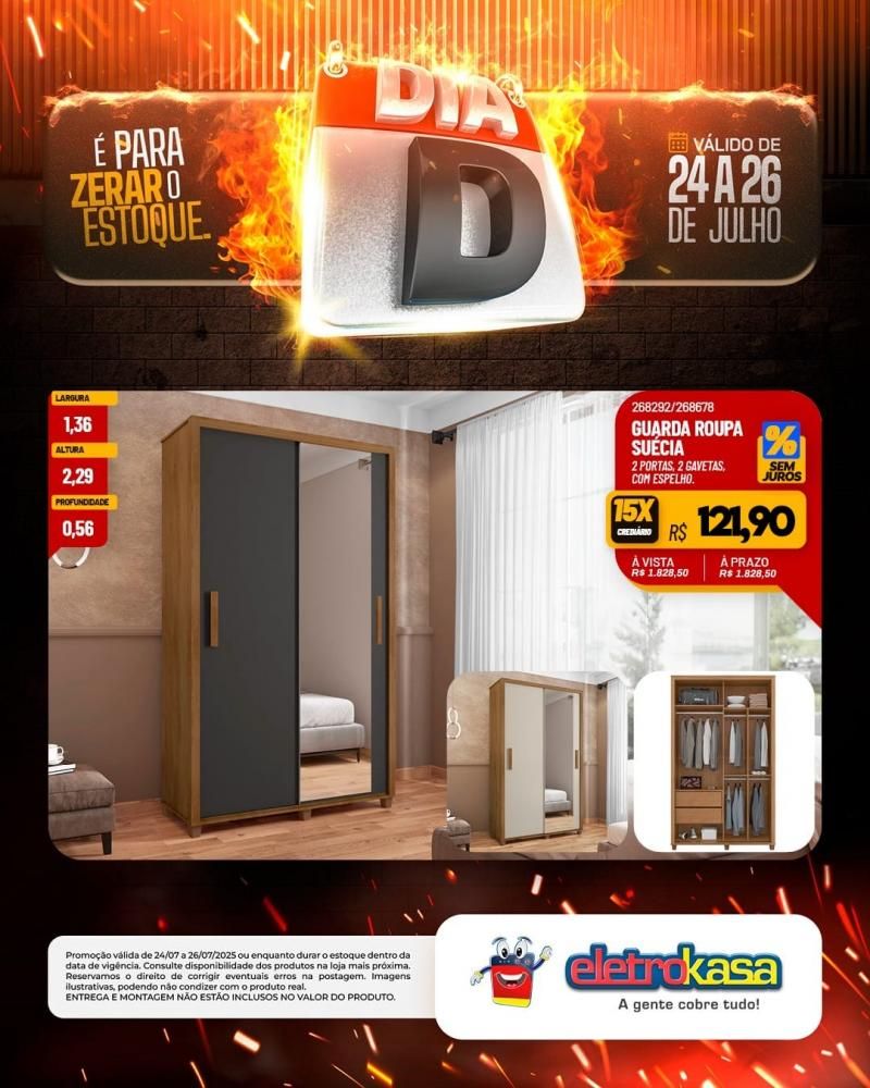 É para zerar o estoque - Dia D nas lojas eletroKasa, em Rolim De Moura É para zerar o estoque - Dia D nas lojas eletroKasa, em Rolim De Moura