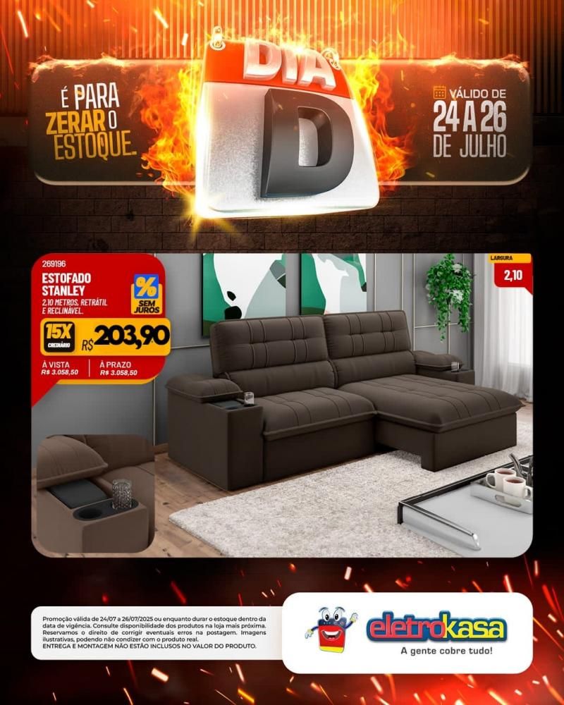 É para zerar o estoque - Dia D nas lojas eletroKasa, em Rolim De Moura É para zerar o estoque - Dia D nas lojas eletroKasa, em Rolim De Moura