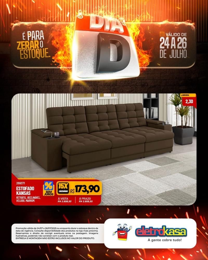 É para zerar o estoque - Dia D nas lojas eletroKasa, em Rolim De Moura É para zerar o estoque - Dia D nas lojas eletroKasa, em Rolim De Moura
