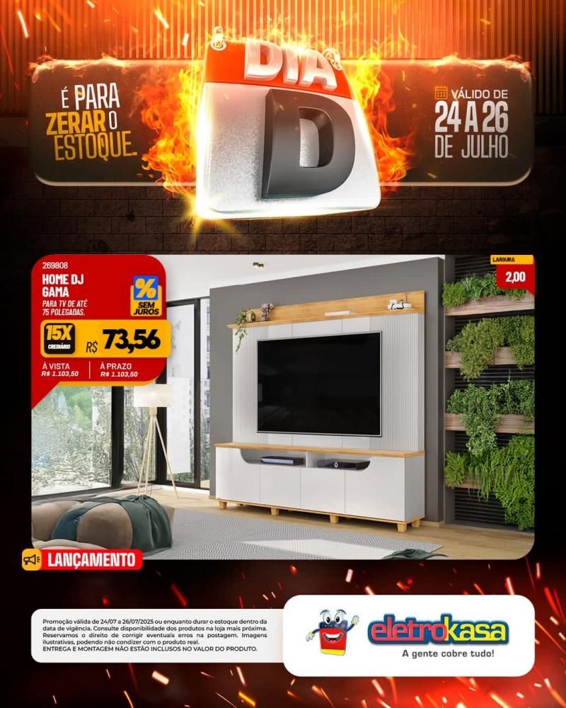 É para zerar o estoque - Dia D nas lojas eletroKasa, em Rolim De Moura É para zerar o estoque - Dia D nas lojas eletroKasa, em Rolim De Moura