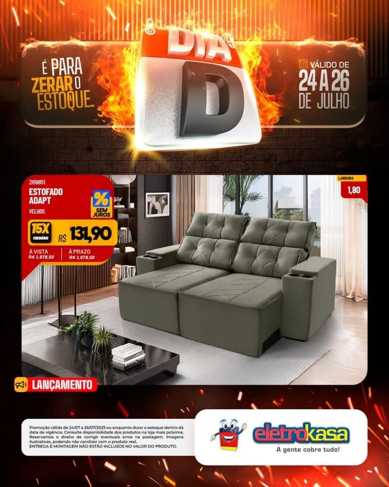 É para zerar o estoque - Dia D nas lojas eletroKasa, em Rolim De Moura É para zerar o estoque - Dia D nas lojas eletroKasa, em Rolim De Moura