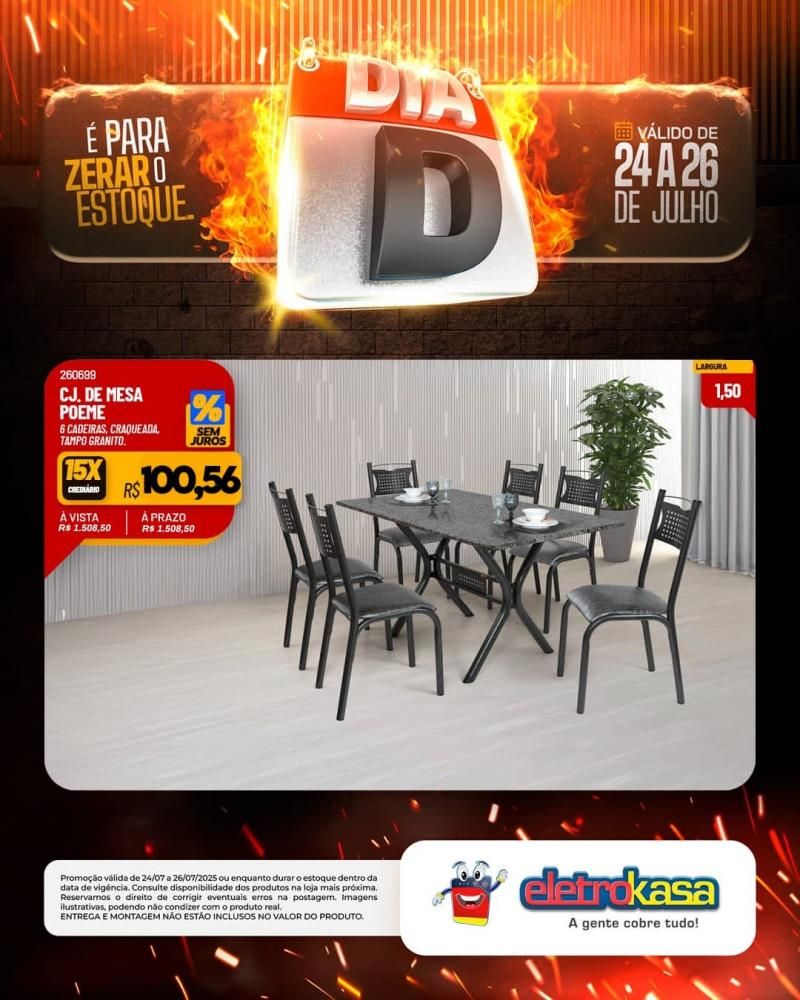 É para zerar o estoque - Dia D nas lojas eletroKasa, em Rolim De Moura É para zerar o estoque - Dia D nas lojas eletroKasa, em Rolim De Moura