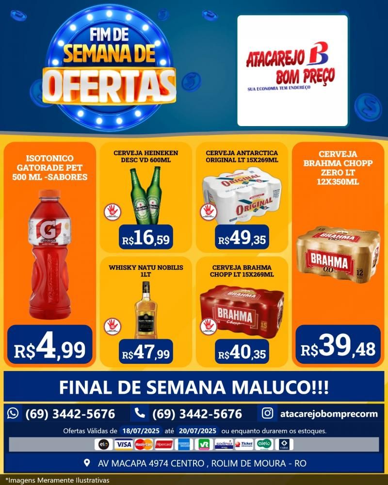 FIM DE SEMANA DE OFERTAS no ATACAREJO BOM PREÇO, em Rolim de Moura FIM DE SEMANA DE OFERTAS no ATACAREJO BOM PREÇO, em Rolim de Moura