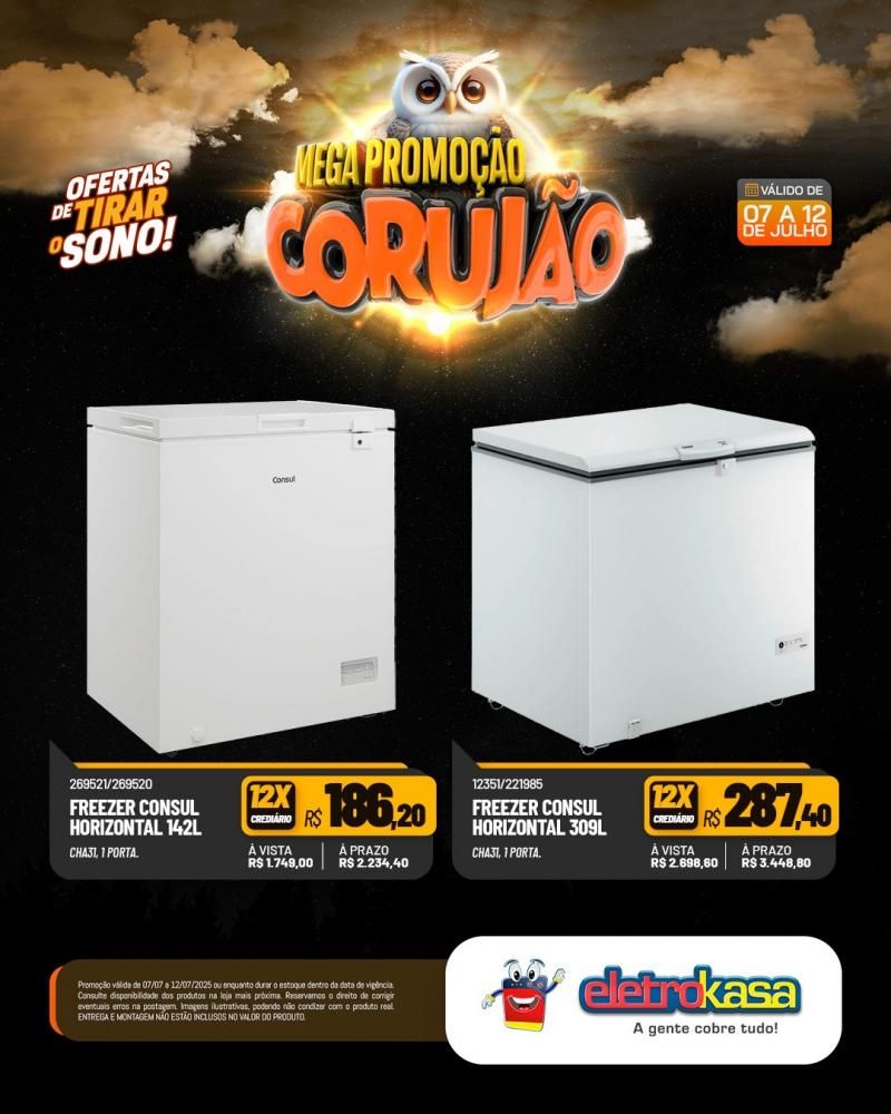 Ofertas de tirar o sono, na MEGAPROMOÇÃO CORUJÃO das lojas eletroKasa, em Rolim de Moura Ofertas de tirar o sono, na MEGAPROMOÇÃO CORUJÃO das lojas eletroKasa, em Rolim de Moura