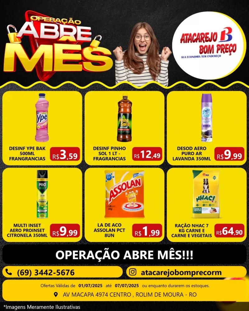 OPERAÇÃO ABRE MÊS com grandes ofertas no ATACAREJO BOM PREÇO, em Rolim de Moura OPERAÇÃO ABRE MÊS com grandes ofertas no ATACAREJO BOM PREÇO, em Rolim de Moura