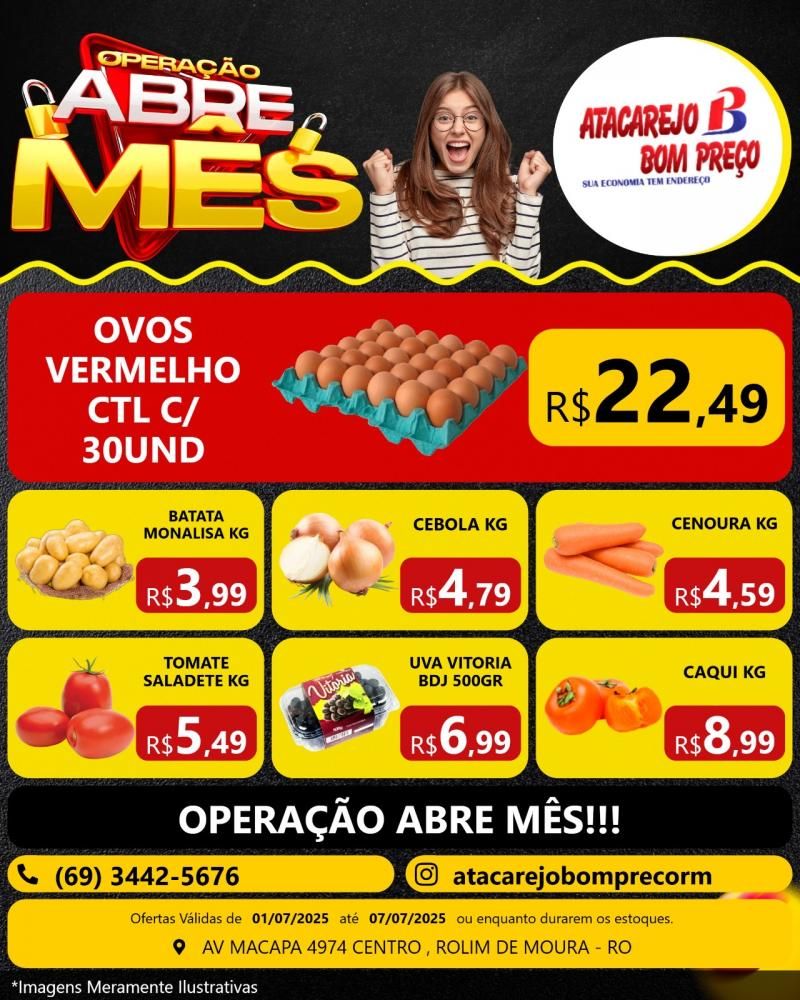 OPERAÇÃO ABRE MÊS com grandes ofertas no ATACAREJO BOM PREÇO, em Rolim de Moura OPERAÇÃO ABRE MÊS com grandes ofertas no ATACAREJO BOM PREÇO, em Rolim de Moura