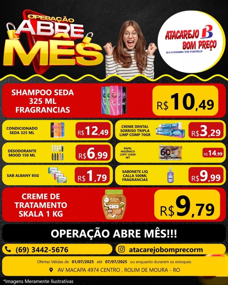 OPERAÇÃO ABRE MÊS com grandes ofertas no ATACAREJO BOM PREÇO, em Rolim de Moura OPERAÇÃO ABRE MÊS com grandes ofertas no ATACAREJO BOM PREÇO, em Rolim de Moura
